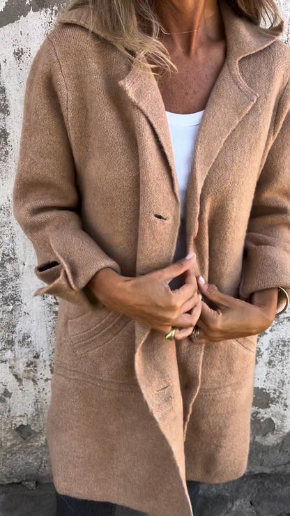 Casual Lapel Wool Single Breasted Long Coat(BUY 2 FREE SHIPPING)