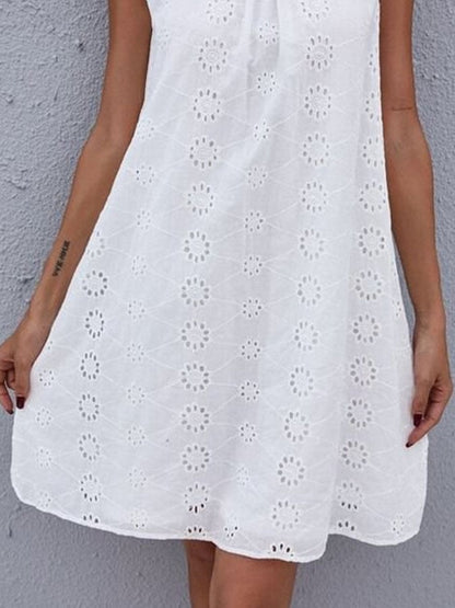Women'S Casual Solid Color Lace Dress