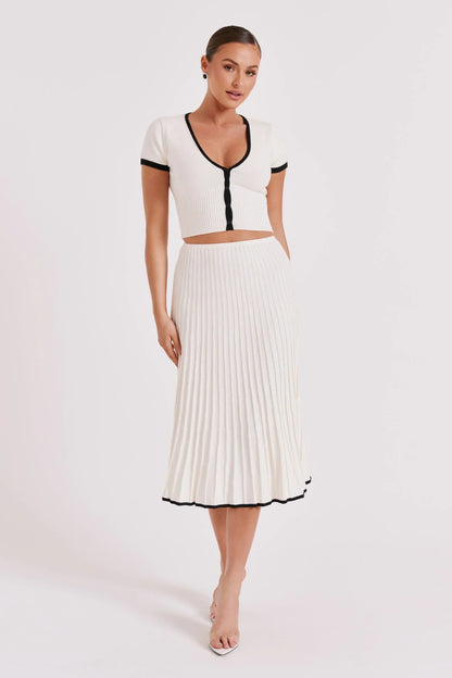 JOLENE Knit Top And Midi Skirt Set