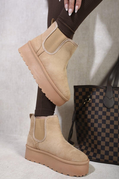 Non-Slip Thick Sole Plush Platform