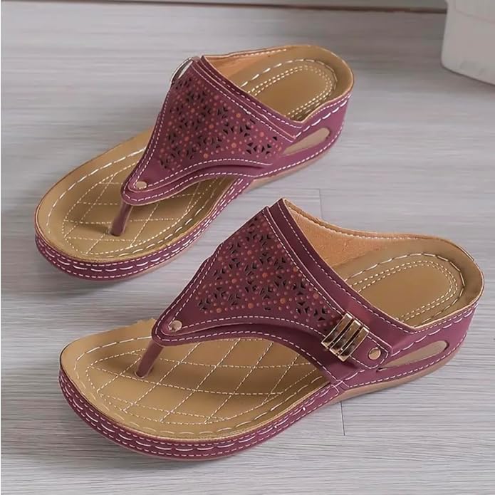 Flip Flops for Women Wedge Sandals with Arch Support Wedge Heel Vintage Wide Width Sandals