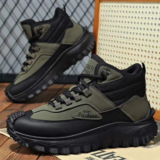 (⏰Limited Time Sale 70% OFF) Men’s Work Hiking Boots – Waterproof, Non-Slip, Puncture and Smash Resistant, Wide Toe, Arch Support – Ideal for Daily Wear and Outdoor Adventures